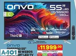 ONVO 55 ULTRA HD ANDROİD SMART LED TV AKILLI TELEVİZYON